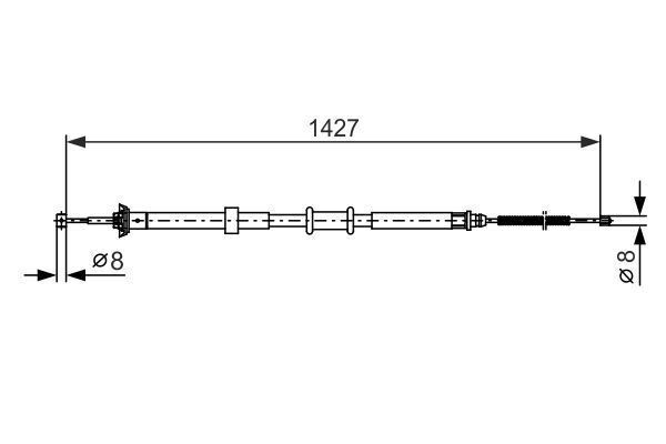 FREN TELİ. 1427 MM - BOSCH