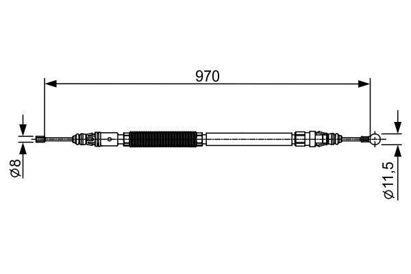 FREN TELİ. 970 MM - BOSCH