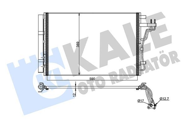 KLIMA RADYATORU KURUTUCU ILE BRAZING 574X389X12 - SOUL (2014-) - KALE - OEM: 97606B2000