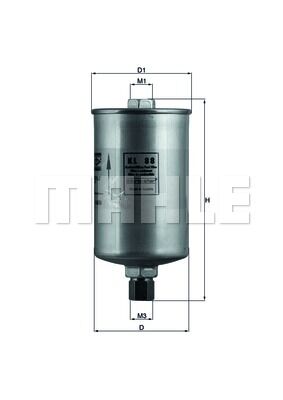 YAKIT FILTRESI H84WK03 - GOLF1 (78-) - MAHLE - OEM: 893133511