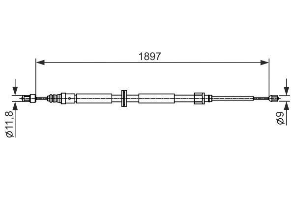 FREN TELİ. 1897 MM - BOSCH