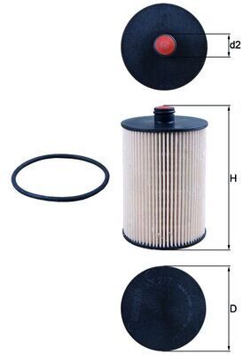 YAKIT FILTRESI E88KPD158 - LT (96-06) - MAHLE - OEM: 2D0127177