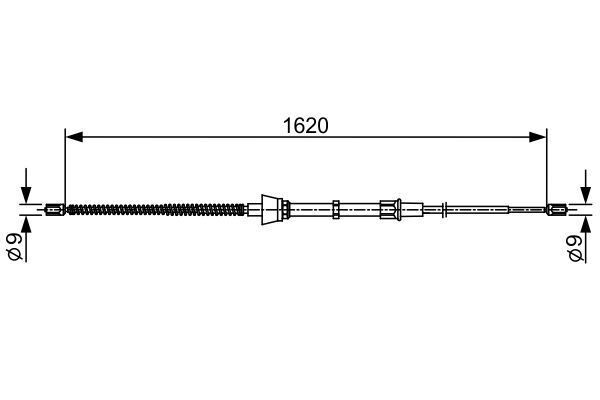 FREN TELİ. 1620 MM - BOSCH