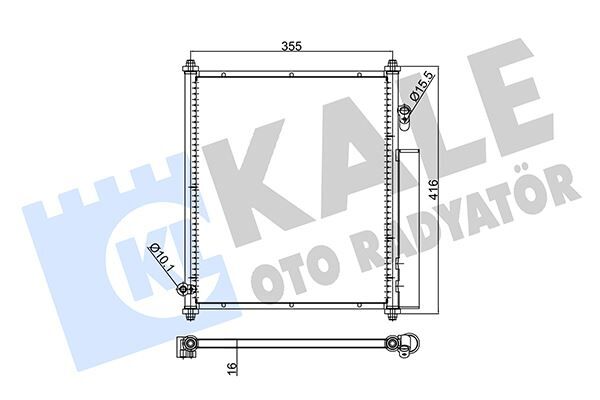 KLIMA RADYATORU 337X398X16 - JAZZ (GD) (02-03) - KALE - OEM: 80110-SAA-003