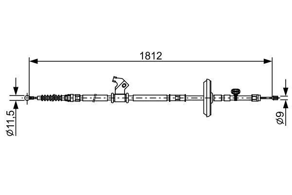 FREN TELİ. 1812 MM - BOSCH
