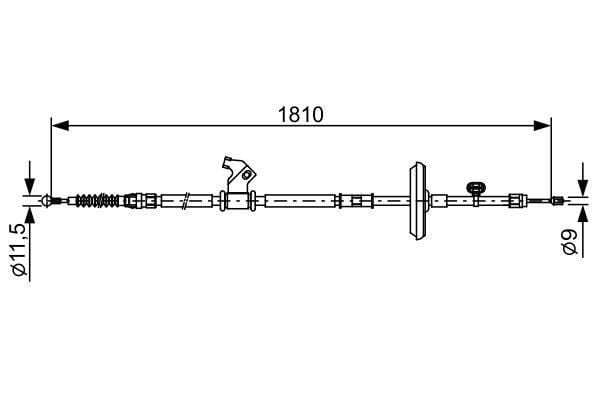 FREN TELİ. 1810 MM - BOSCH