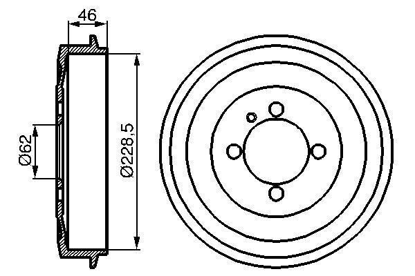 FREN KAMPANASI - [228.5 / 46.0 MM] - OEM: 34211153091 - BOSCH