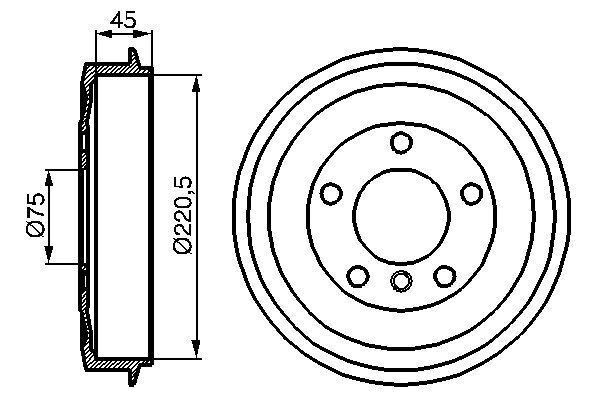 FREN KAMPANASI - [228.5 / 46.0 MM] - OEM: 34211159486 - BOSCH
