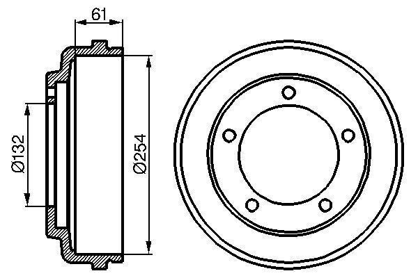 FREN KAMPANASI [254 / 96 MM] - OEM: 92VB1126AA - BOSCH