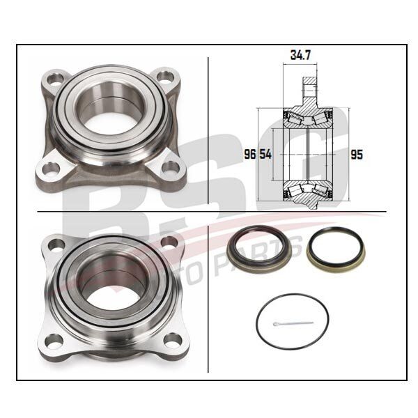 PORYA ON RULMANLI (RULMAN YATAGI VE RULMAN) - HILUX (KUN25, KUN26, KUN35) (06-15) - BSG - OEM: 90080-37030