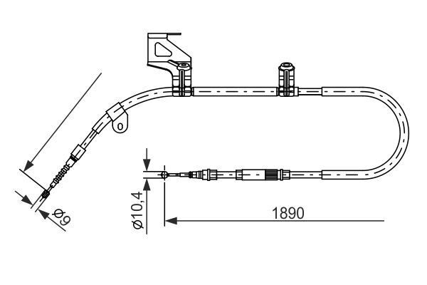FREN TELİ. 1890 MM - BOSCH