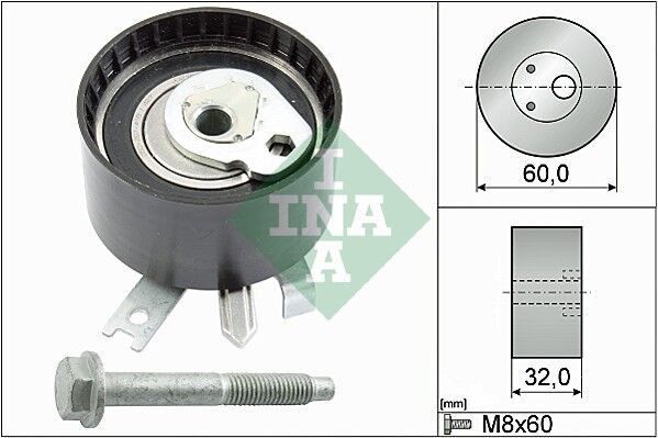 EKSANTRIK GERGI RULMANI TRIGER RULMANI - CLIO/KANGO/MEGAN/LOGAN/MICRA/NOTE/QASHQAI (02-) - INA - OEM: 8200585574