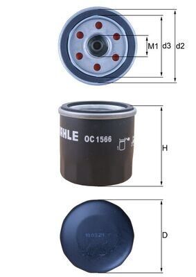 YAG FILTRESI - LATITUDE/MEGANE III-IV/FLUENCE/TALISMAN/LAGUNA III/DUSTER II/JUKE/NOTE (07-) - MAHLE - OEM: 152085758R