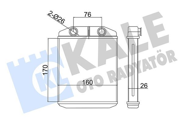KALORIFER RADYATORU - CLIO IV / CAPTUR (12-) - KALE - OEM: 271151577R