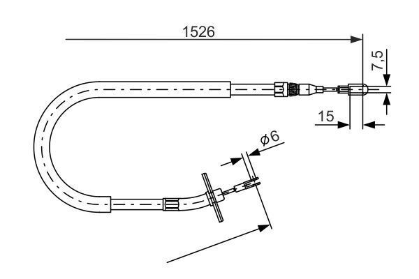 FREN TELİ. 1526 MM - OEM: A9044200285 - BOSCH