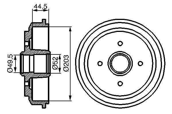 FREN KAMPANASI [203 / 81 MM] - OEM: 7S611113AA - BOSCH
