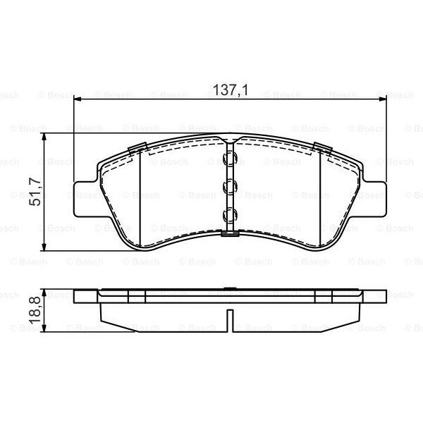 FREN BALATASI ON YM - R9/11/19/EXPRES (85-) - BOSCH - OEM: 7711130034