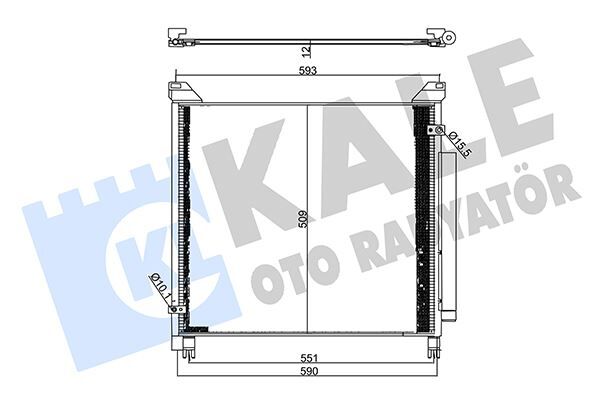 KLIMA RADYATORU . - HILUX (GUN135, GUN125, GUN126) (15-20) - KALE - OEM: 88460-0K350