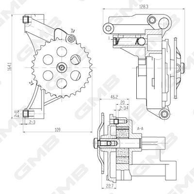 YAG POMPASI 22204 - GOLF4-GOLF5-BORA-JETTA-PASSAT-A3-LEON (97-10) - GMB - OEM: 06A115105B