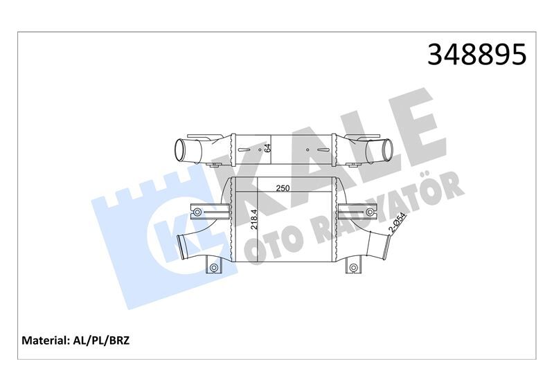 TURBO RADYATORU 250X218,4X64 - ASX (GA) (13-18) - KALE - OEM: 1530A093