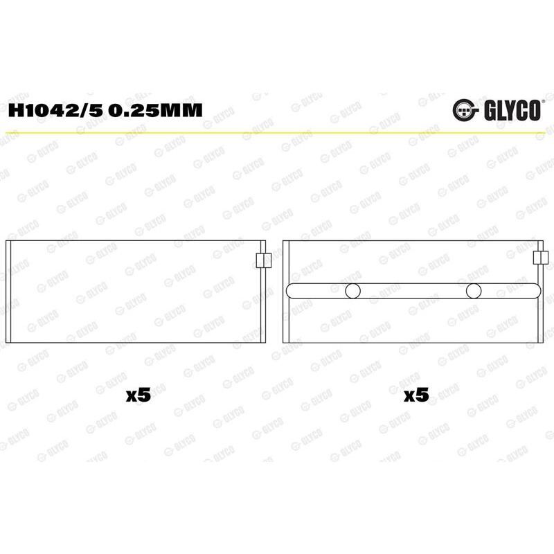 ANA YATAK 0.25 MM - R9/R12/R19/CLIO/KANGO/MEGAN/NISSAN (78-) - GLYCO - OEM: 7701348420