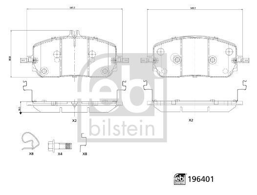 FRENBALATASITAKIMI - FEBI - OEM: 000 420 02 04 | 000 420 03 04