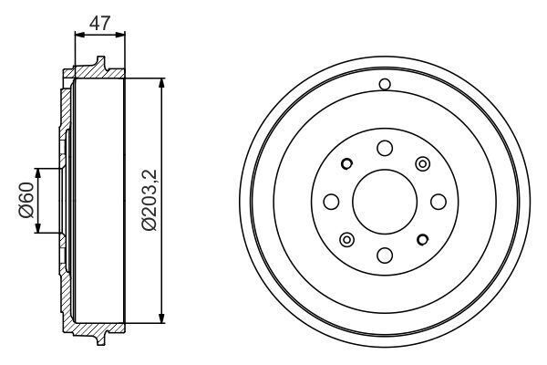 FREN KAMPANASI [203.2 / 47 MM] - OEM: 55701379 - BOSCH