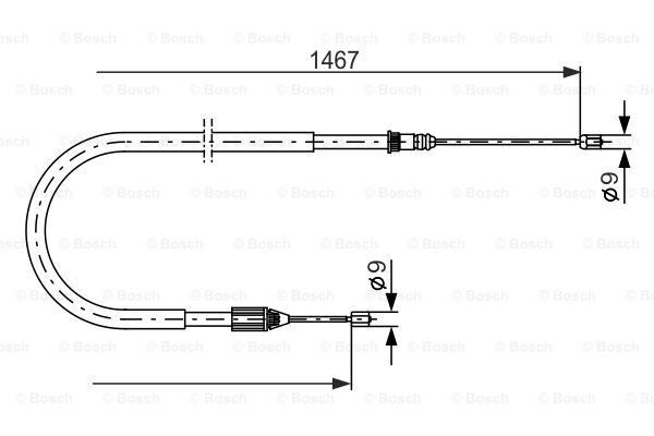 EL FREN TELİ SAĞ SCENIC (00-03) - OEM: 7700432013 - BOSCH