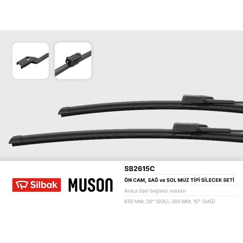 SILECEK SUPURGESI ON TAKIM 650 / 380 MM - FIESTA (08-) - SILBAK - OEM: 8A6J S17528 AA