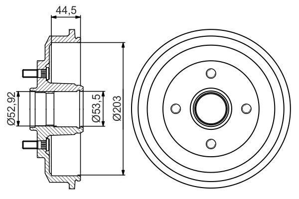 FREN KAMPANASI - [203.0 / 81.0 MM] - OEM: 7S611113AA - BOSCH
