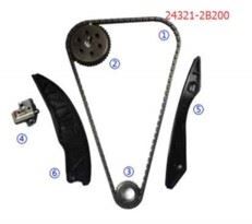 ZINCIR SETI 6 PARCA ZINCIR SETI(4 PARCA ZINCIR SETI-2 PARCA DISLI) - ACCENT BLUE/I20/IX20/I30 G4FA (2007-) - GMB - OEM: 243212B200