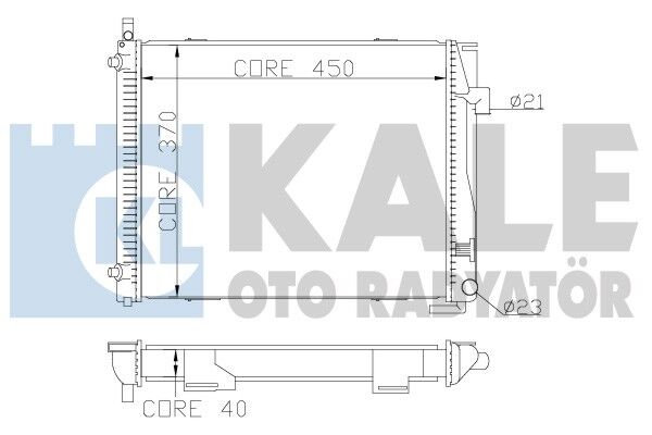 SU RADYATORU - 124 E SERISI (1986-1993) - KALE - OEM: A1245001503