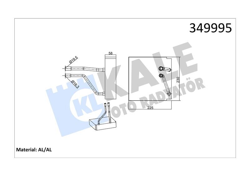 RADYATOR KAPAGI UNIVERSAL 05-08 - OEM: 2S6H19850AA - KALE OTO RADYATÖR