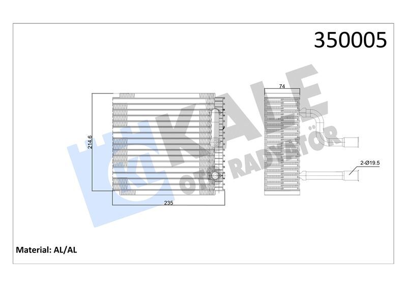 KONDENSER ( FORD : TRANSIT / TOURNEO / FOCUS ) - OEM: 1062481 - KALE OTO RADYATÖR