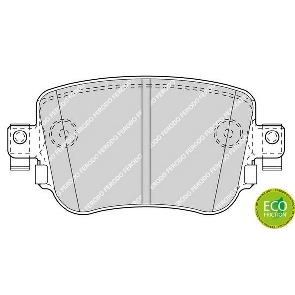 FREN BALATASI ARKA GDB2042 / 2511001 - CADDY-SHARAN-A1-Q3 (15-) - FERODO - OEM: 2K5698451A