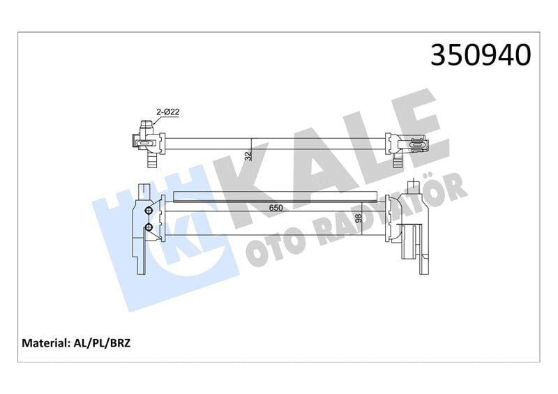 TURBO RADYATÖRÜ (INTERCOOLER) GOLF VII-A3 12>LEON 12>OCTAVIA 12> - OEM: 5Q0121251EL - KALE OTO RADYATÖR