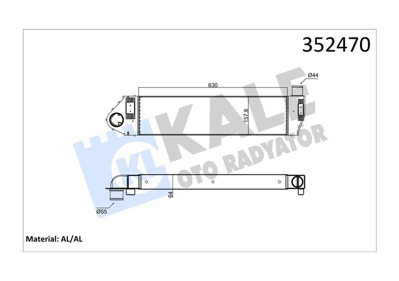 TURBO HORTUMU ( INTERCOOLER ) ( RENAULT : MEGANE II / SCENIC II / GRAND SCENIC II 1.9-2.0 DCI 02=> ) - OEM: 96522 - KALE OTO RADYATÖR