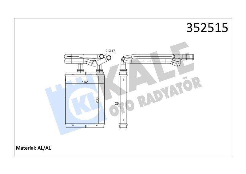 KALORİFER HONDA CIVIC - OEM: 79110S5DA02 - KALE OTO RADYATÖR