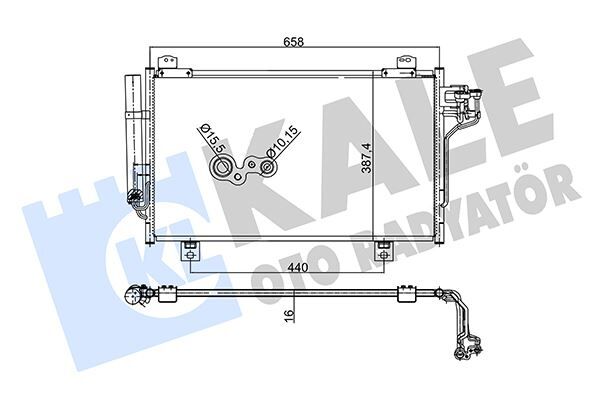 KLIMA RADYATORU 638X387X16 - MAZDA 3 (BM, BN) (15-18) - KALE - OEM: GHT6-61-480C