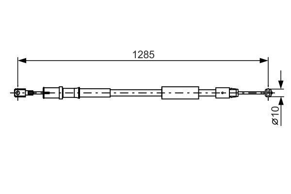 FREN TELİ. 1285 MM - OEM: A6394270438 - BOSCH