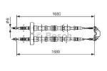 EL FREN TELİ ZAFIRA 1.8-2.0 DTI-2.0 (00-02) (1680mm) - OEM: 522004 - BOSCH