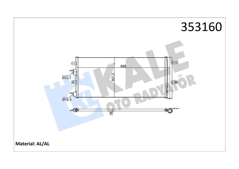 KONDENSER FORD GALAXY-MONDEO V-S-MAX - OEM: 2192904 - KALE OTO RADYATÖR