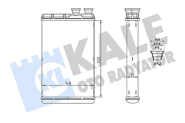 KALORIFER RADYATORU - G30-G31-G32-G11-G12-G14-G15-G16 (17-) - KALE - OEM: 64119361712