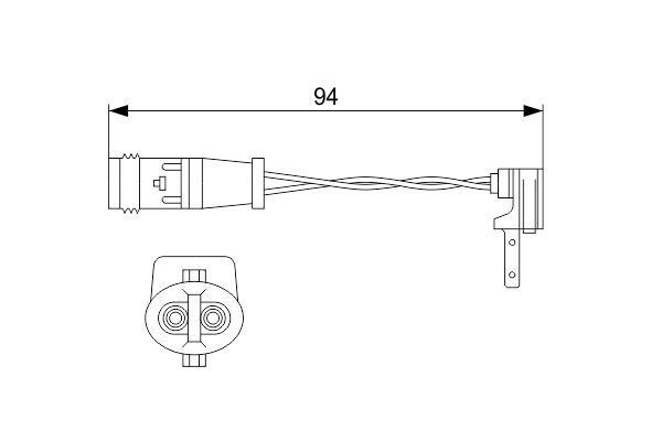 ÖN DİSK BALATA İKAZ FİŞİ MB A160-B180-C200 SERISI - OEM: 1695401617 - BOSCH