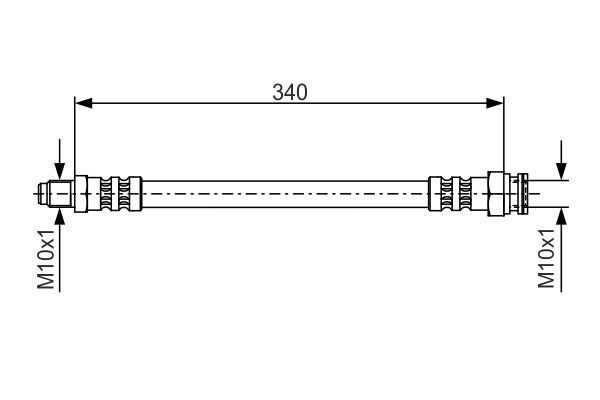 FREN HORTUMU; ÖN. 340.00 MM - OEM: A1234280635 - BOSCH