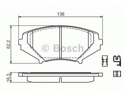 ÖN BALATA MAZDA RX 8 (SE17) 1.3-2.6 (03-12) - OEM: F1YA3323ZA - BOSCH