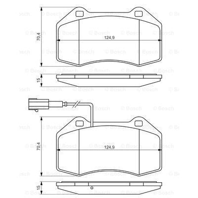 FREN BALATASI ON KUCUK TIP TEK FISLI - LINEA/DOBLO/FIORINO/G.PUNTO/CORSA/NEMO-FORD KA (03-) - BOSCH - OEM: 55174420