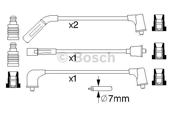 BUJİ KABLOSU TK DAEWOO MATIZ 98=> TICO (95-00) 0.8 - OEM: 33700A78B03 - BOSCH