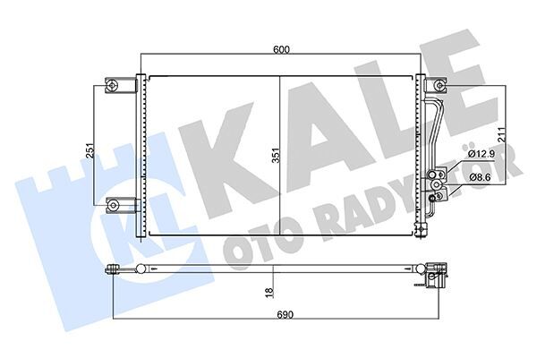 KLIMA RADYATORU - L200 (99-05) - KALE - OEM: MR398788