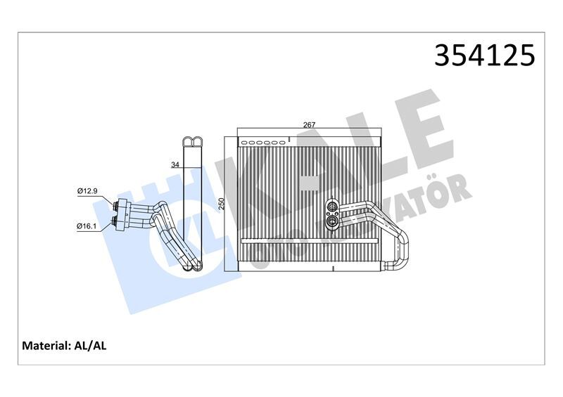 EVAPORATÖR HYUNDAI ACCENT IV - OEM: 971391R000 - KALE OTO RADYATÖR